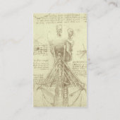 Anatomy Sketch of Spinal Column Leonardo da Vinci Visitekaartje (Achterkant)