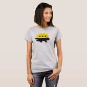 Ancap vlag Porcupine logo zwart-gele logo T-shirt (Voorkant volledig)