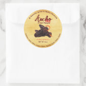 Ancho Dried Chili Custom Label Sticker (Tas)