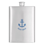 Anchor Blue Gepersonaliseerde uw bootnaam Flacon (Voorkant)