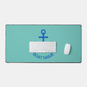 Anchor Blue Gepersonaliseerde uw bootnaam Mint Gre Bureaumat (Keyboard & Muis)