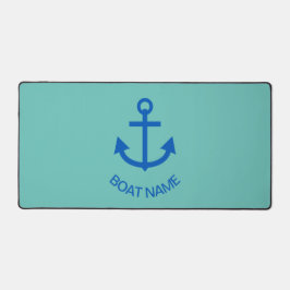Anchor Blue Gepersonaliseerde uw bootnaam Mint Gre Bureaumat
