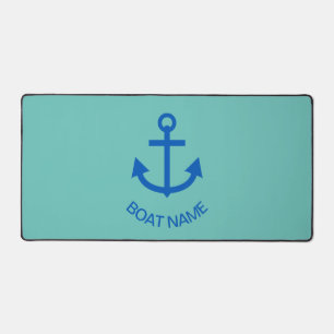 Anchor Blue Gepersonaliseerde uw bootnaam Mint Gre Bureaumat