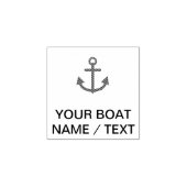 Anchor Blue Gepersonaliseerde uw bootnaam Rubberstempel (Afrduk)