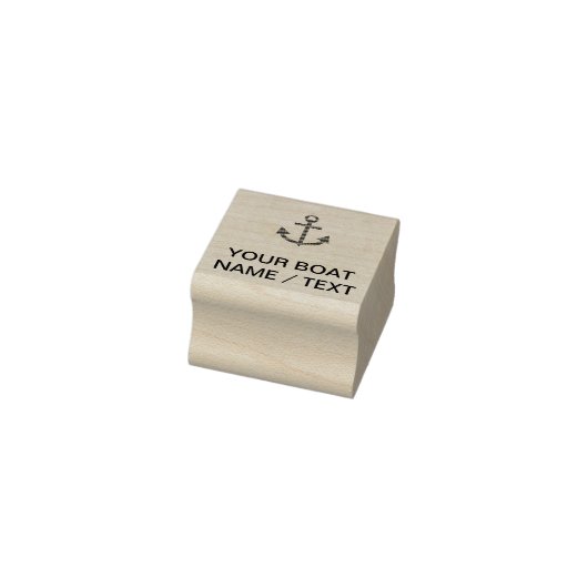 Anchor Blue Gepersonaliseerde uw bootnaam Rubberstempel (Stempel)