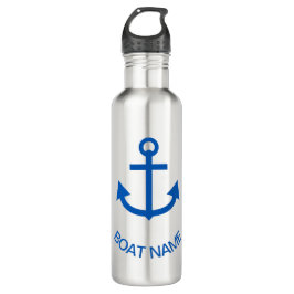 Anchor Blue Gepersonaliseerde uw bootnaam Waterfles