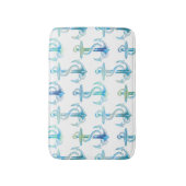 Anchor Blue Green Bath Rug Badmat (Voorkant Verticaal)