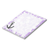 Anchor; Bright Lavender Tropische Hibiscus Notitieblok (Gedraaid)