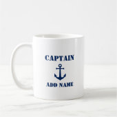  Anchor Captain Voeg naam of bootnaam toe Koffiemok (Links)