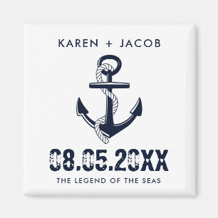 Anchor Cruise Ship Wedding Favor Magnets Magneet