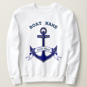 Anchor Custom Nautical Blue-dames Trui