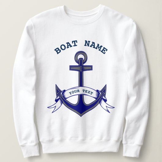 Anchor Custom Nautical Blue-dames Trui (Design voorkant)
