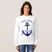 Anchor Custom Nautical Blue-dames Trui (Voorkant volledig)