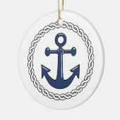 Anchor Dated kerstversiering Keramisch Ornament (Links)