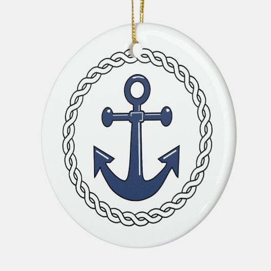 Anchor Dated kerstversiering Keramisch Ornament (Links)