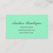 Anchor Down Chevron Mint Cream Visitekaartje (Achterkant)
