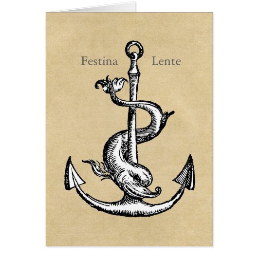 Anchor en Dolphin - Festina Lente (Voorkant)