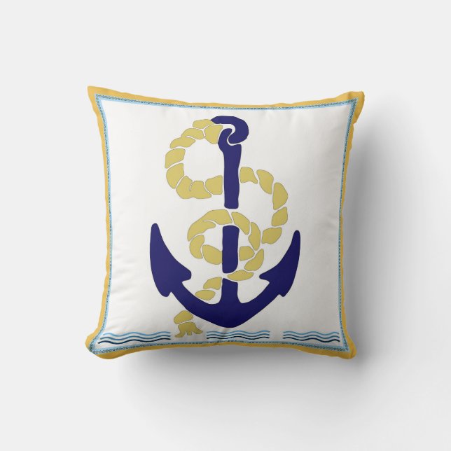  Anchor en Rope Pillow Kussen (Voorkant)