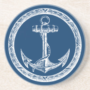 Anchor en Wreath Zandsteen Onderzetter