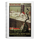 Anchor Line ~ Glasgow-New York Notitieboek (Voorkant)