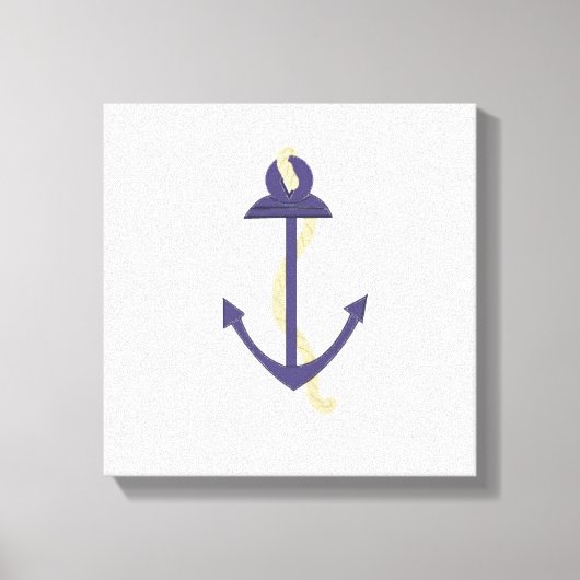 Anchor met Rope Canvas Afdruk (Voorkant)