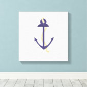 Anchor met Rope Canvas Afdruk (Insitu (Houten vloer))