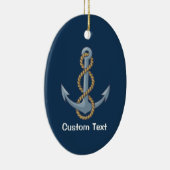 Anchor met Rope Keramisch Ornament (Rechts)