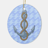 Anchor met Rope Keramisch Ornament (Links)