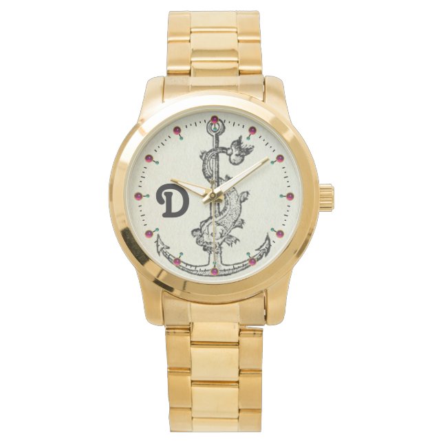 ANCHOR MET VISNAUTIEKE MONOGRAM HORLOGE (Voorkant)