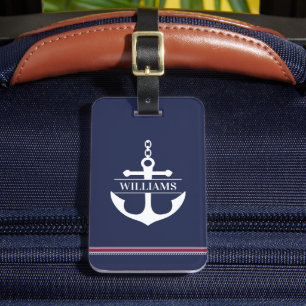 Anchor Monogram Bagagelabel
