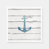 Anchor Nautical Blue Whale Ship Rustic Decor Servet (Voorkant)