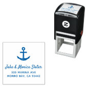 Anchor Nautical Sailing Blue Zelfinktende Stempel (In situ)