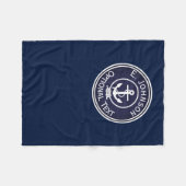 Anchor Nautical Seal Fleece Deken (Voorkant (Horizontaal))