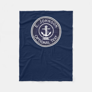 Anchor Nautical Seal  Fleece Deken