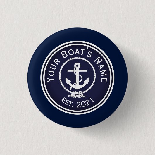 Anchor Nautical Seal Ronde Button 3,2 Cm (Voorkant)