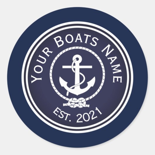 Anchor Nautical Seal Ronde Sticker (Voorkant)