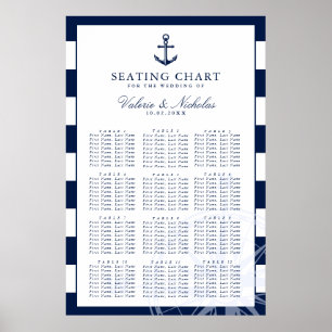 Anchor Nautical Wedding Zitschaart Poster