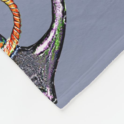 ANCHOR Nautische Waterverf grungy ontwerp 1 Fleece Deken (Hoek)