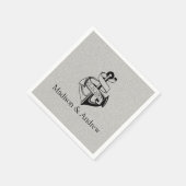 Anchor op Glitter Servet (Hoek)