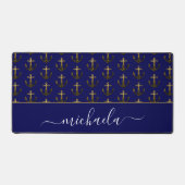 Anchor Or faux éclats bleu marine Monogram nom (Recto)