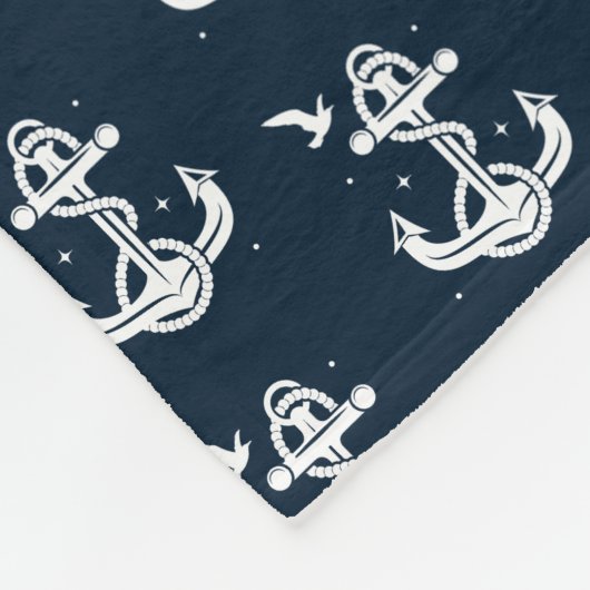 Anchor Pattern Fleece Blanket (medium) Deken (Hoek)