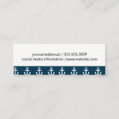 Anchor Pattern Mini Visitekaartje (Achterkant)