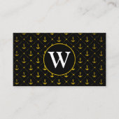Anchor Pattern | Monogram Visitekaartje (Voorkant)