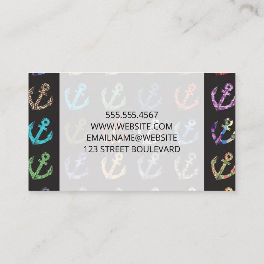 Anchor Pattern Visitekaartje (Achterkant)