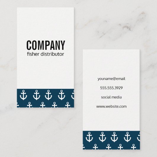 Anchor Pattern Visitekaartje (Voorkant / Achterkant)