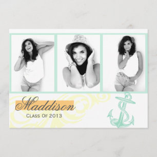 Anchor Photo Afstuderen Announcement Flat Card Aankondiging