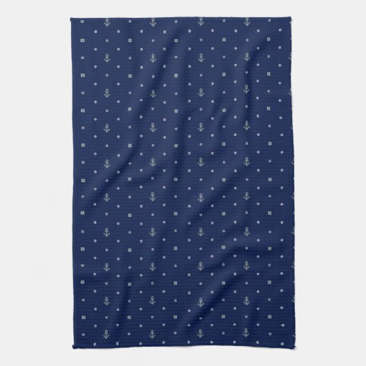 Anchor Polka Dots Pattern Theedoek (Verticaal)