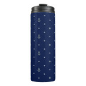 Anchor Polka Dots Pattern Thermosbeker (Voorkant)