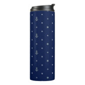 Anchor Polka Dots Pattern Thermosbeker (Gedraaid links)