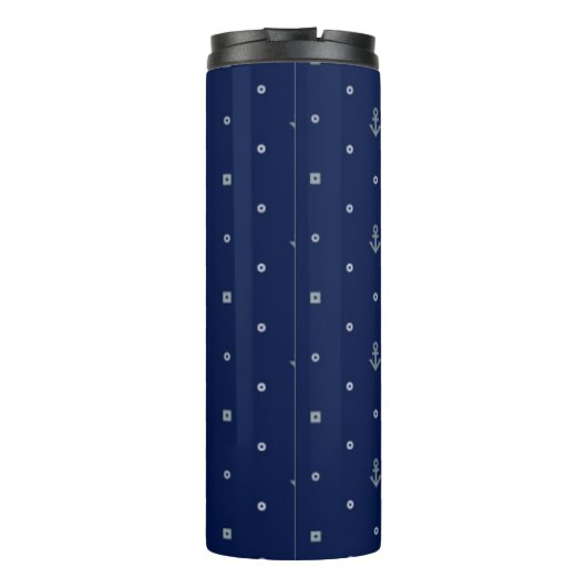Anchor Polka Dots Pattern Thermosbeker (Achterkant)